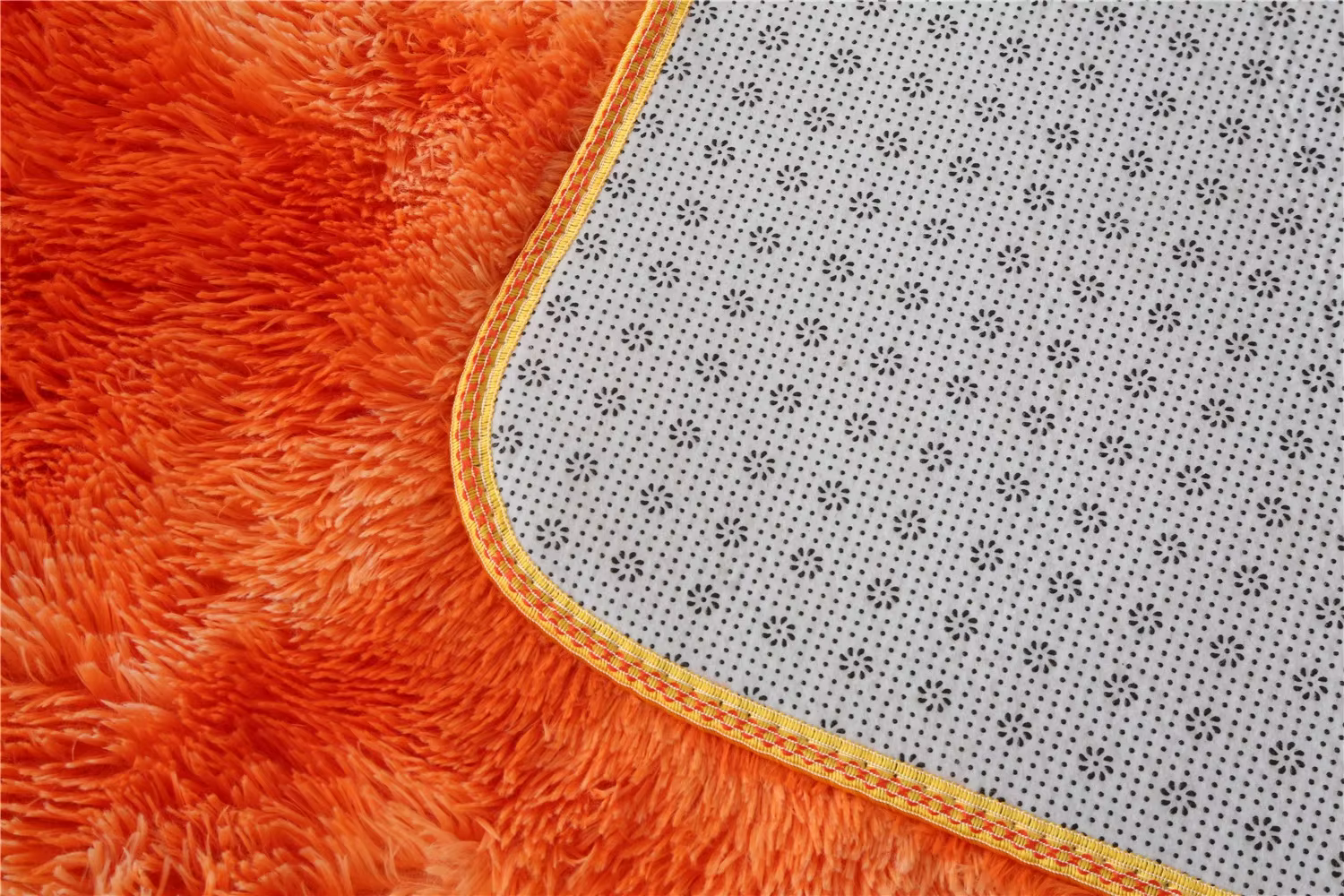 Tapis de zone Orange doux et moelleux