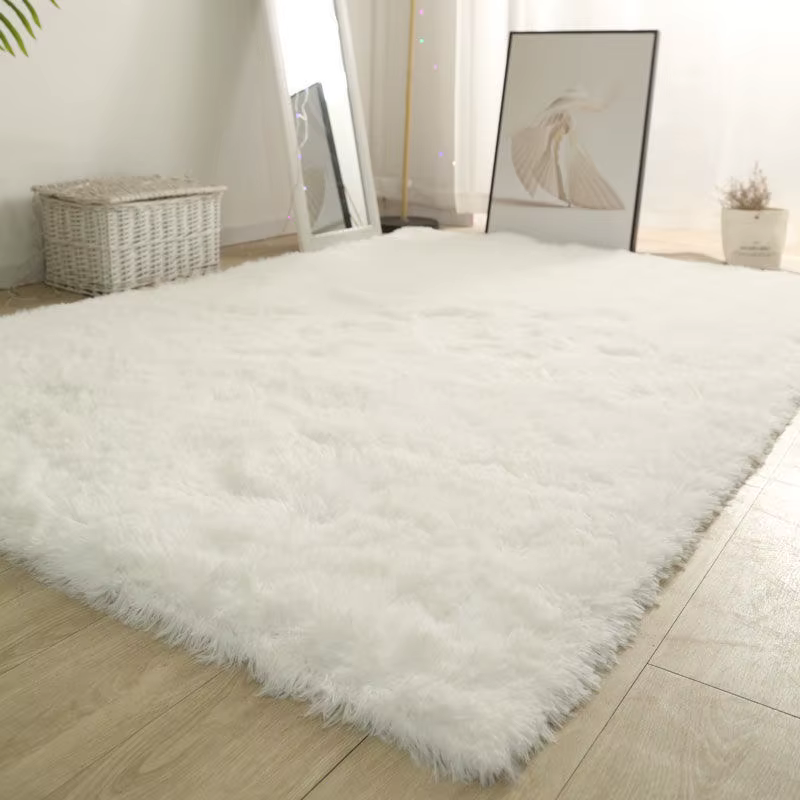Tapis de hall moelleux blanc