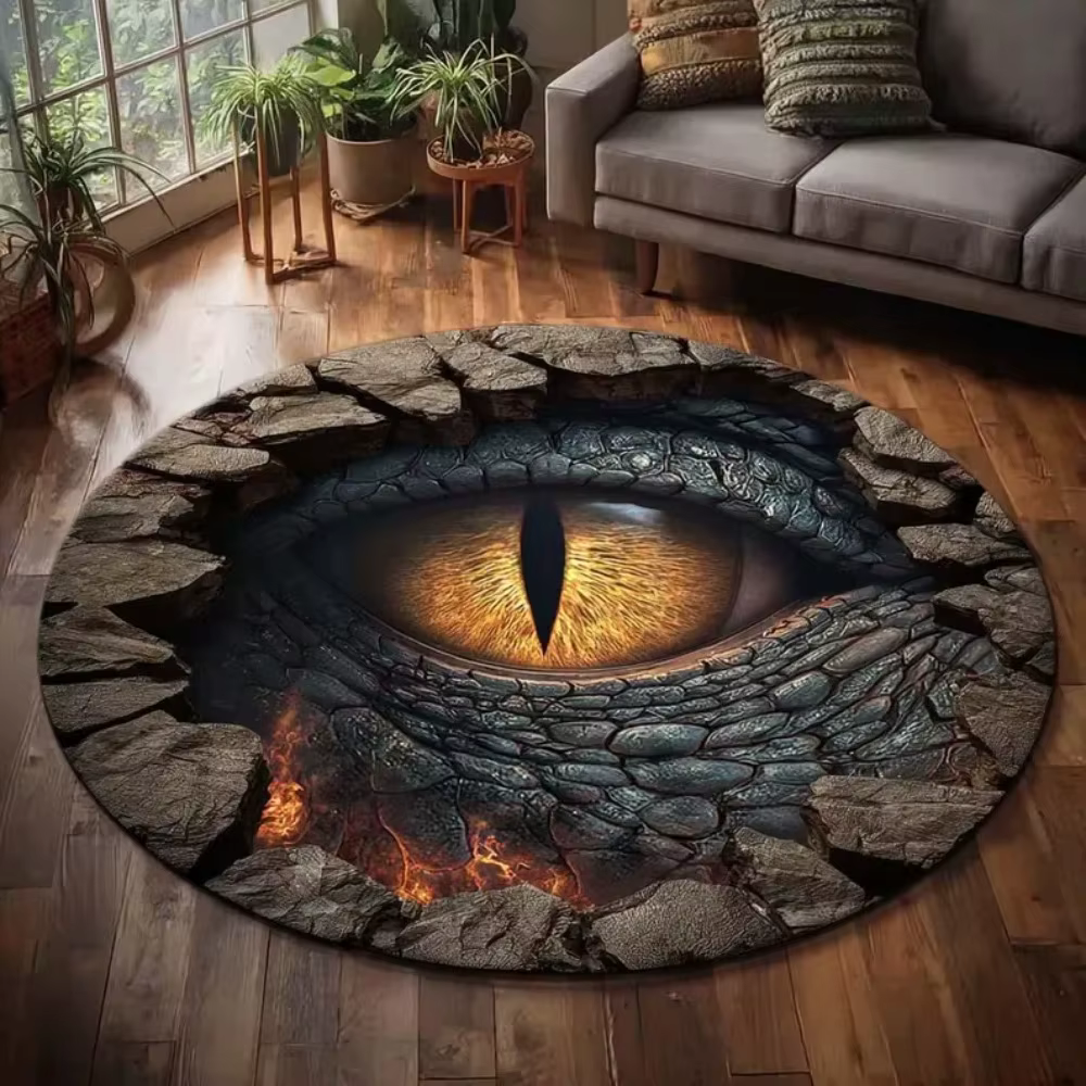Tapis rond 2D Dragon Eye Cave
