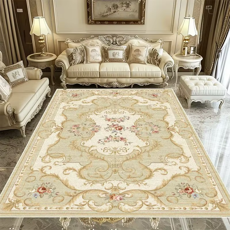 Tapis rétro européen pour salon, couloir, chambre à coucher, salon, canapé, tapis de tête de lit antidérapant