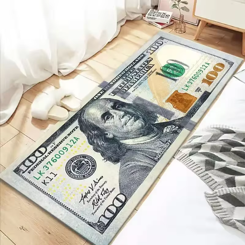 Tapis Euro Dollar pour chambre à coucher