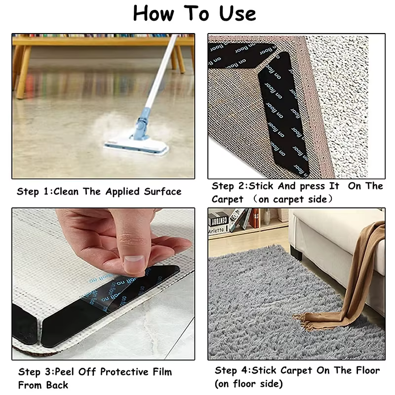 Autocollant antidérapant pour tapis