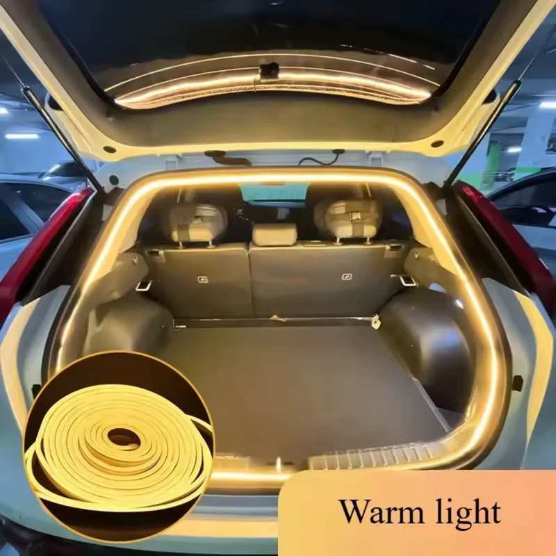 Éclairage de coffre de voiture haute luminosité, lumière ambiante, décoration intérieure, câblage LED, détection automatique gratuite, bande lumineuse pour hayon