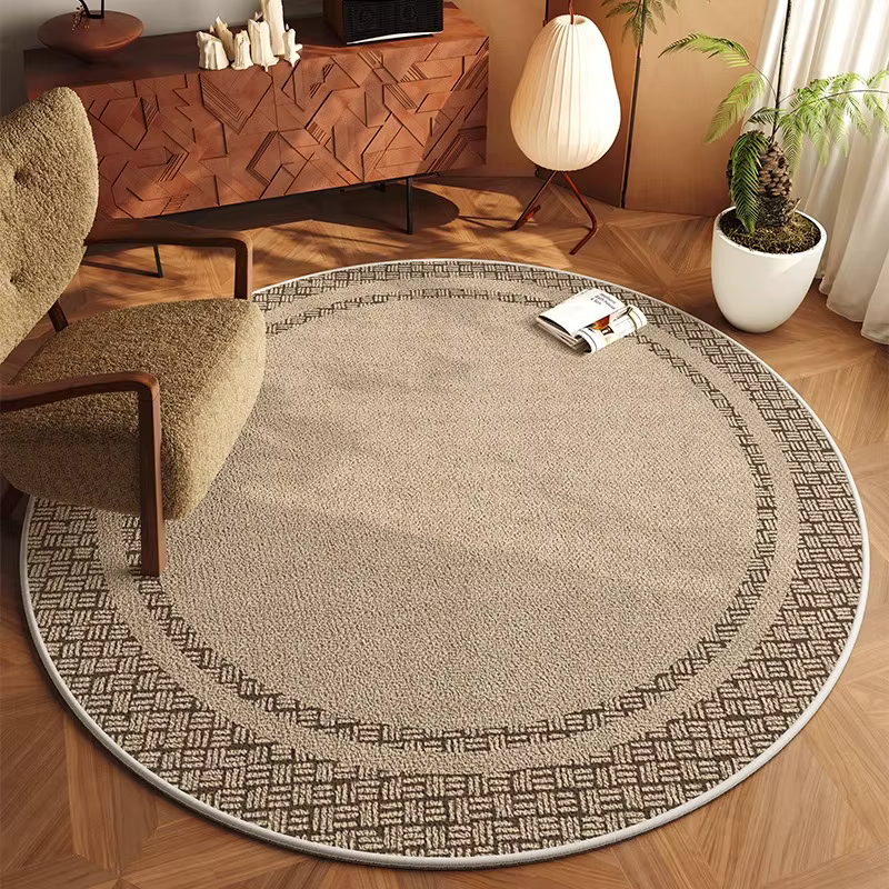 Tapis rond tapis de sol de salon tapis antidérapant tapis de chambre tapis de chevet tapis de pied décoration de la maison Alfombra de sala de estar