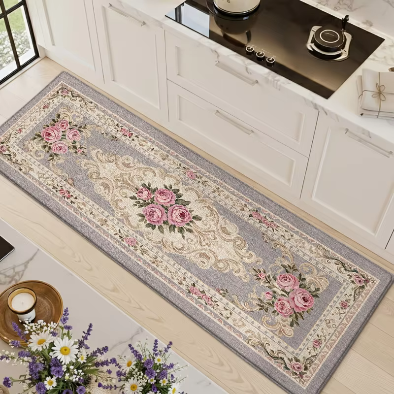Tapis de couloir long rétro européen VIKAMA