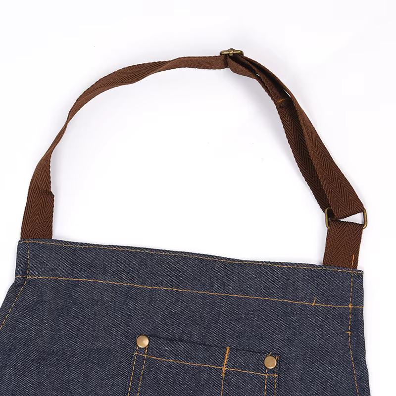 Adultes Denim bleu cuisine cuisine Restaurant travail bavoir tablier robe avec poche