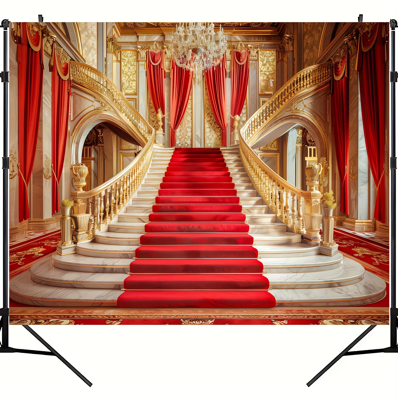 Fond luxueux de palais de tapis rouge