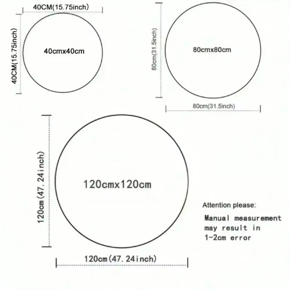 Tapis rond avec cœur arc-en-ciel aux couleurs pastel