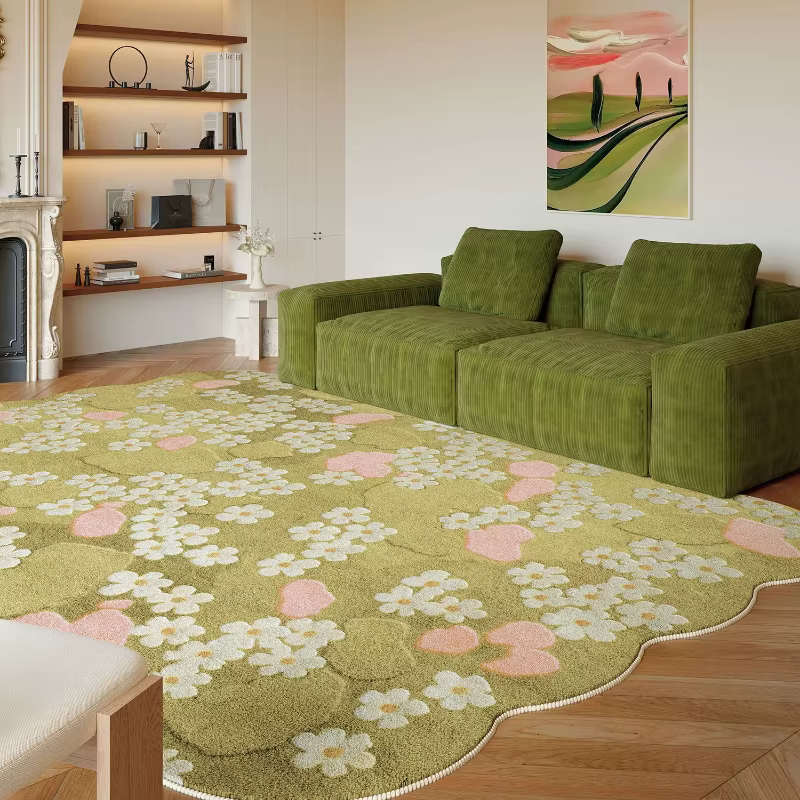 Tapis de style pastoral pour chambre à coucher