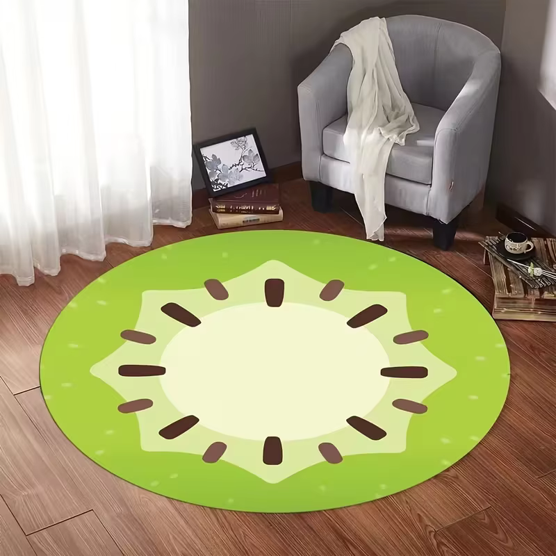 Tapis rond en forme de tomate