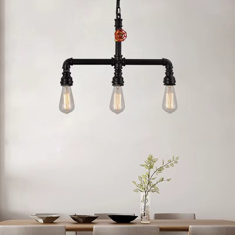 Lustre suspendu style Loft Américain Rétro Steampunk pour Restaurant, Salon, Bar, Maison, Allée, Club, Escalier, Café