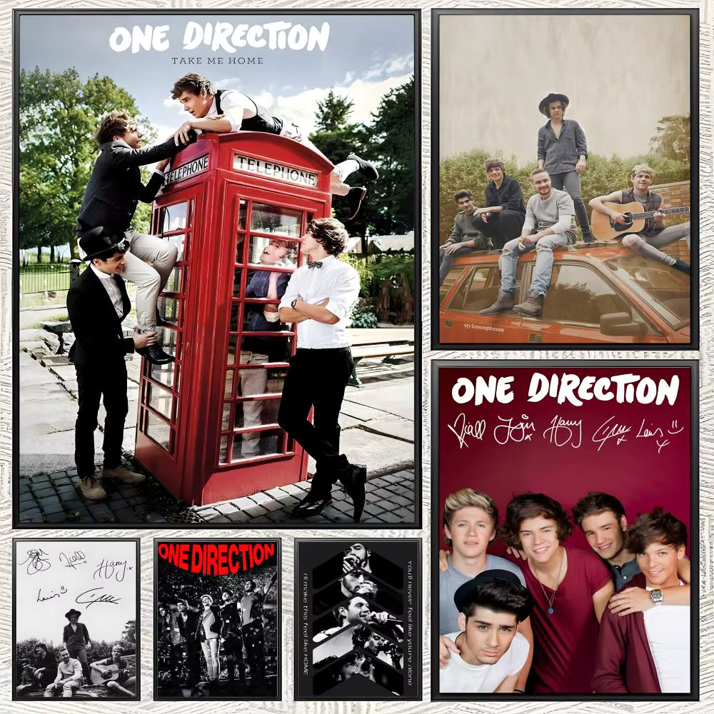 Affiches BoyGroup O-One D-Direction, impression sur papier auto-adhésif, pour la maison, le salon, la chambre à coucher, l'entrée, le bar, le café, l'art