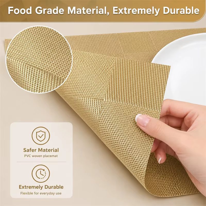 2//6PCS Tapis de table résistant à la chaleur et antidérapant
