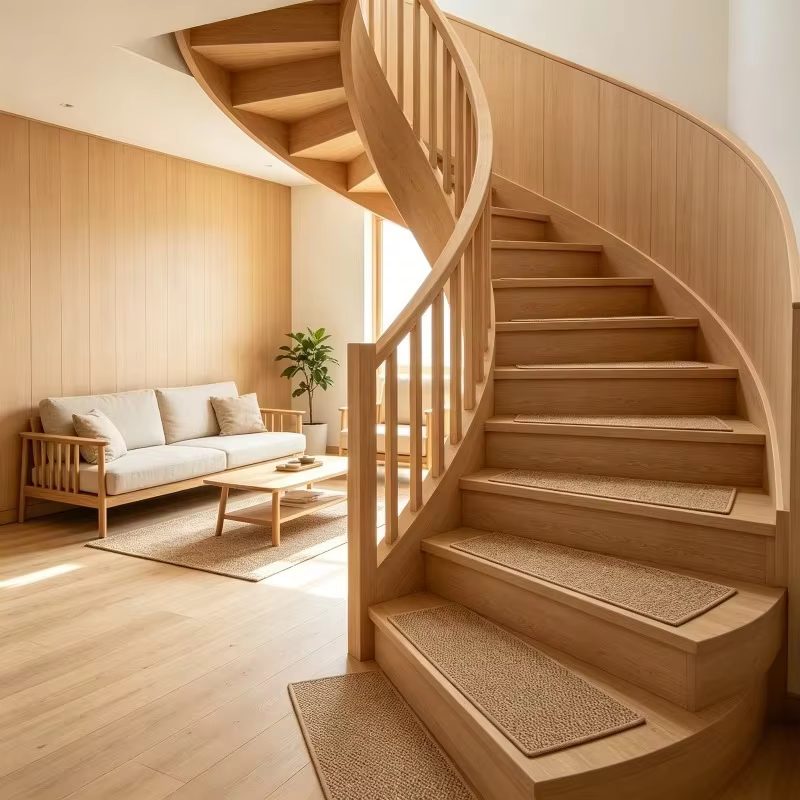 1/3 pièces Tapis antidérapant pour marches d'escalier en jute naturel
