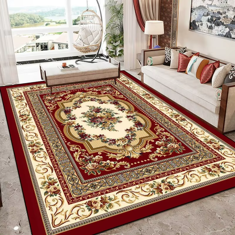 Grand tapis de salon de luxe de Style européen