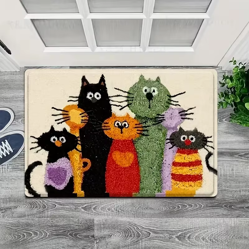 Tapis de porte antidérapant VIKAMA pour chat
