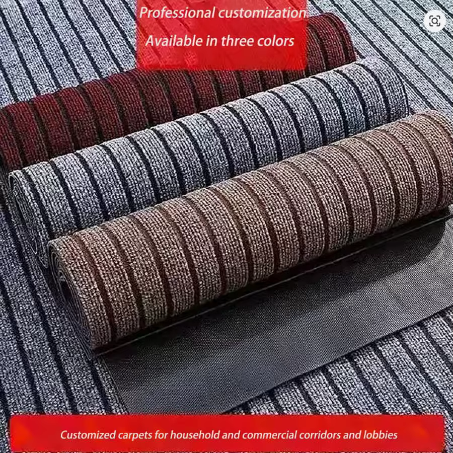 Tapis rayé classique pour porte