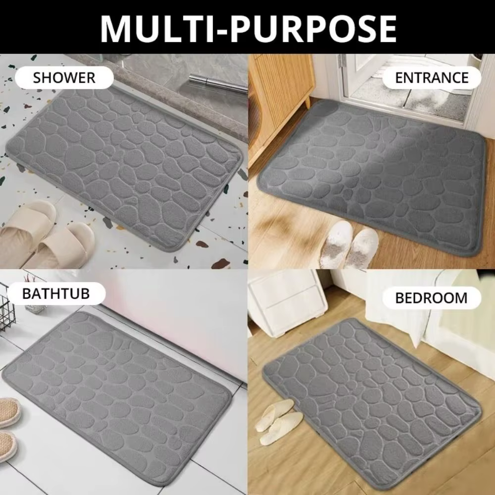 Tapis de bain en relief pavé