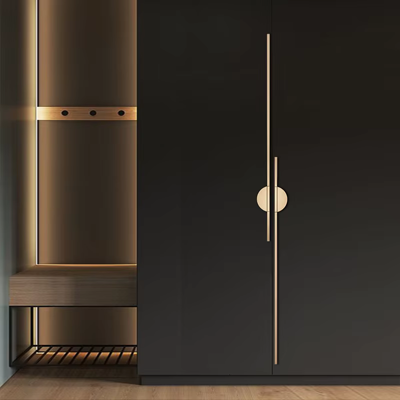 Boutons de tiroir de porte d'armoire de comptoir rond en Bronze doré de luxe moderne poignées de meubles poignées de porte de placard de cuisine matériel