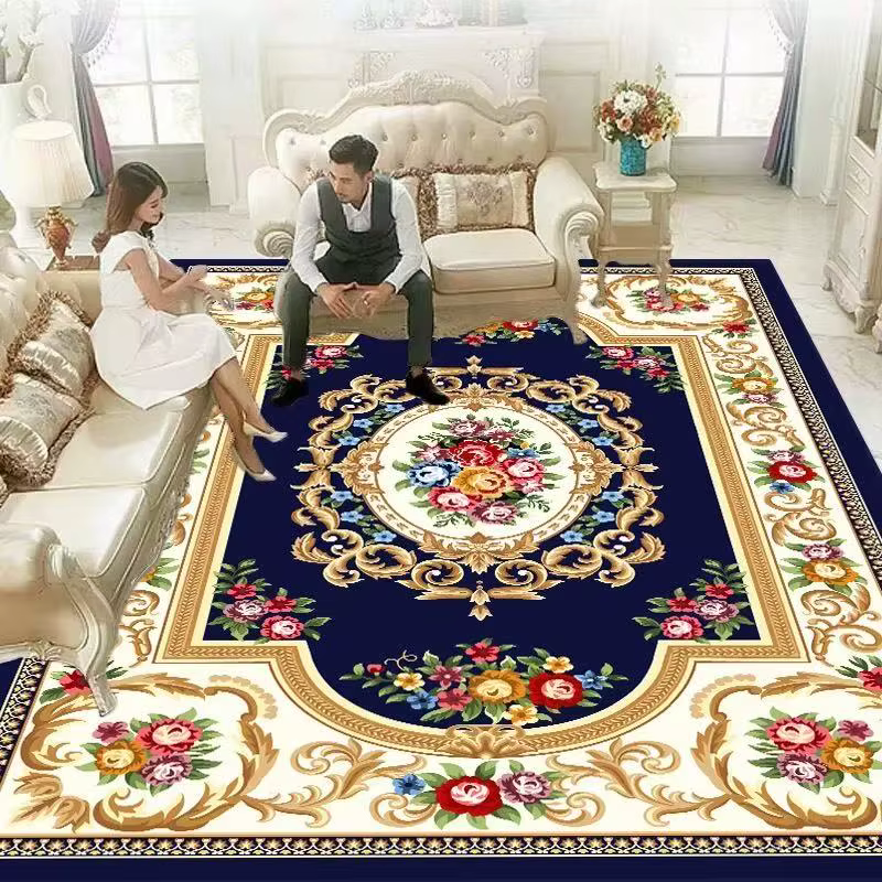 Tapis persan rétro pour la décoration de la maison, style européen, tapis de salon, côté canapé, grande surface, lea, porte d'entrée, Everakroom, polymères de sol