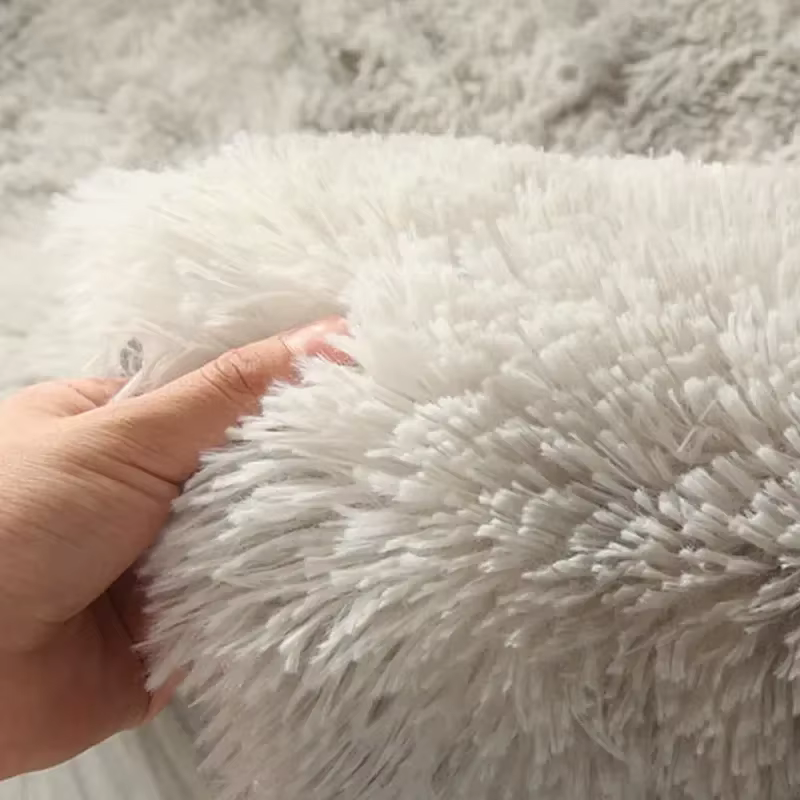 Tapis rond en peluche Super doux