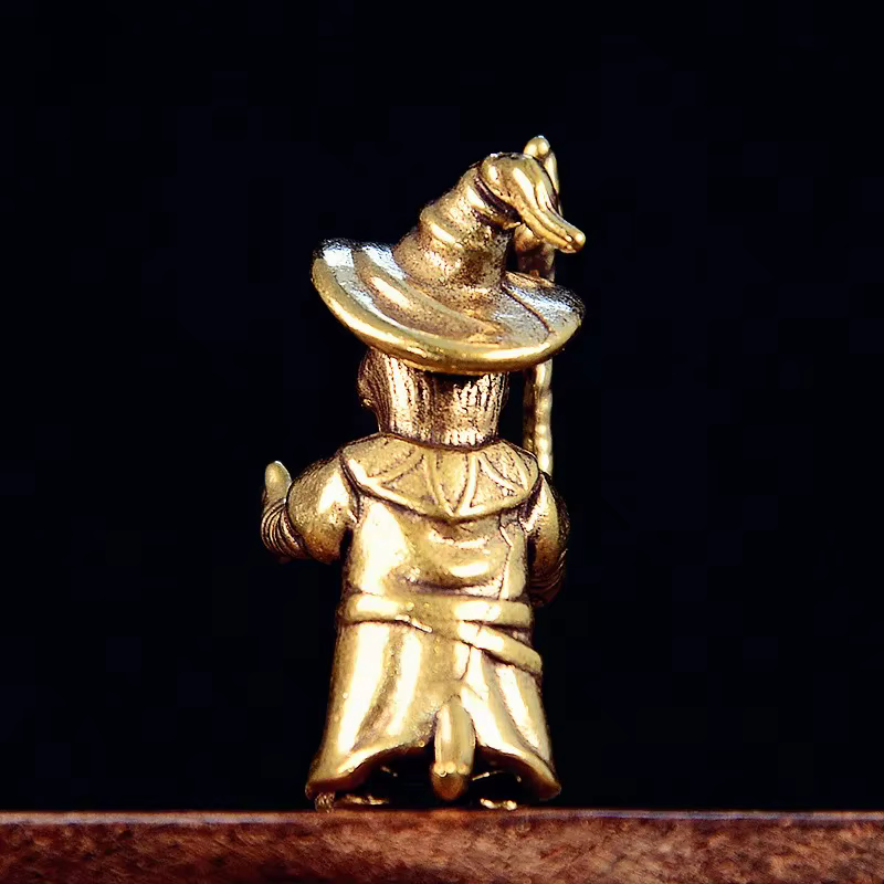 Figurines de Rat de magicien en laiton, ornements de bureau miniatures, artisanat de souris d'animaux, Table à thé, accessoires de décoration pour animaux de compagnie