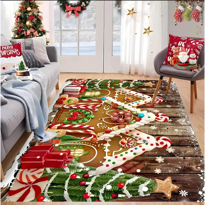 Tapis de zone de flocon de neige pour maison de noël