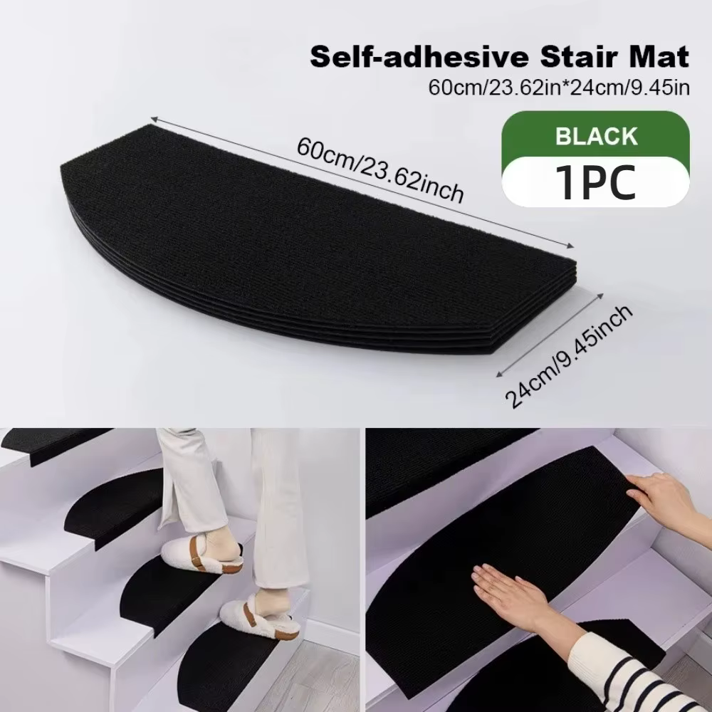 Tapis d'escalier semi-circulaire auto-adhésif