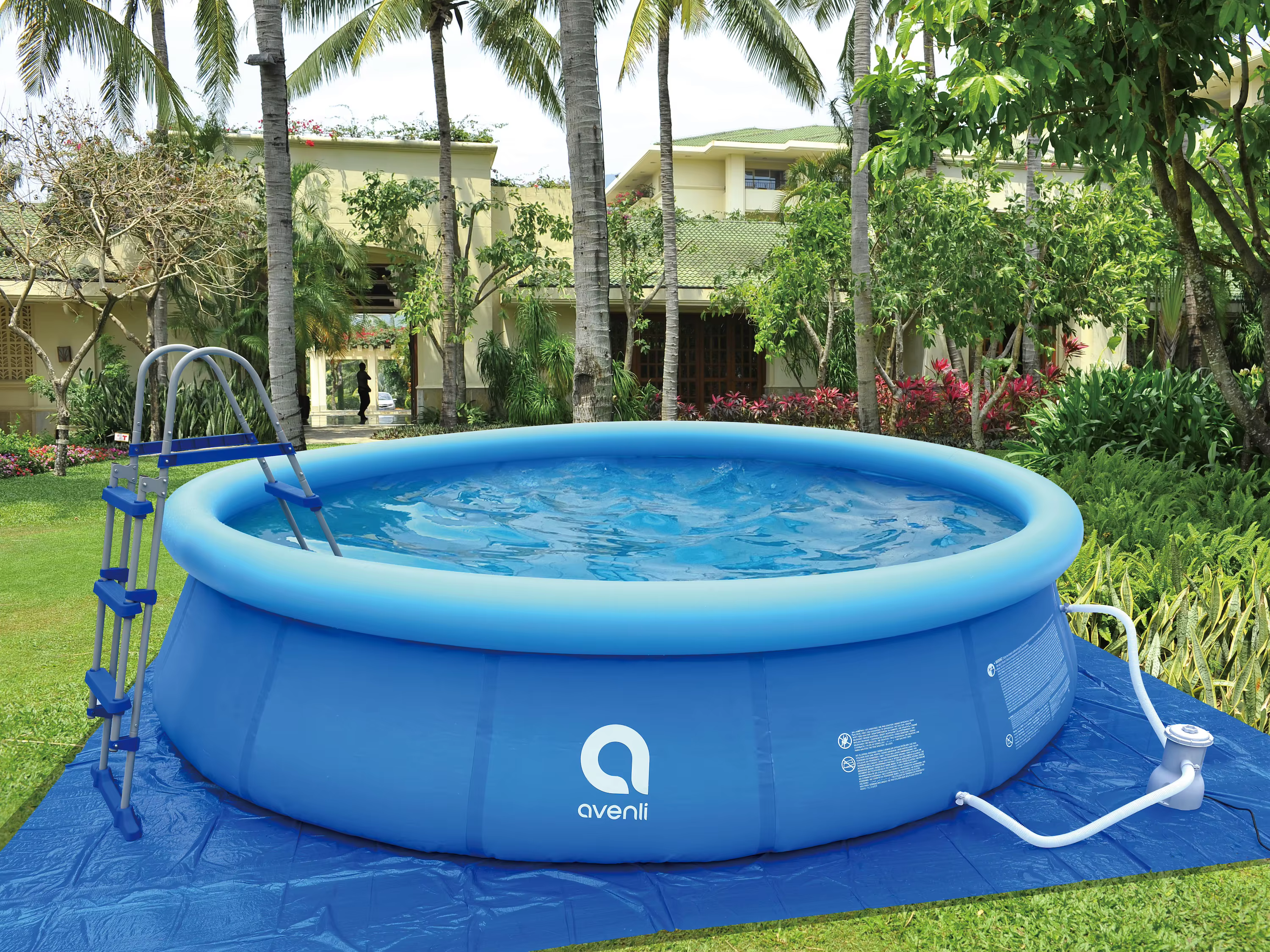 Piscine gonflable 15' x 36' (4,5m x 90cm), piscine hors sol, matériau PVC LamTech, grande piscine familiale pliable pour extérieur