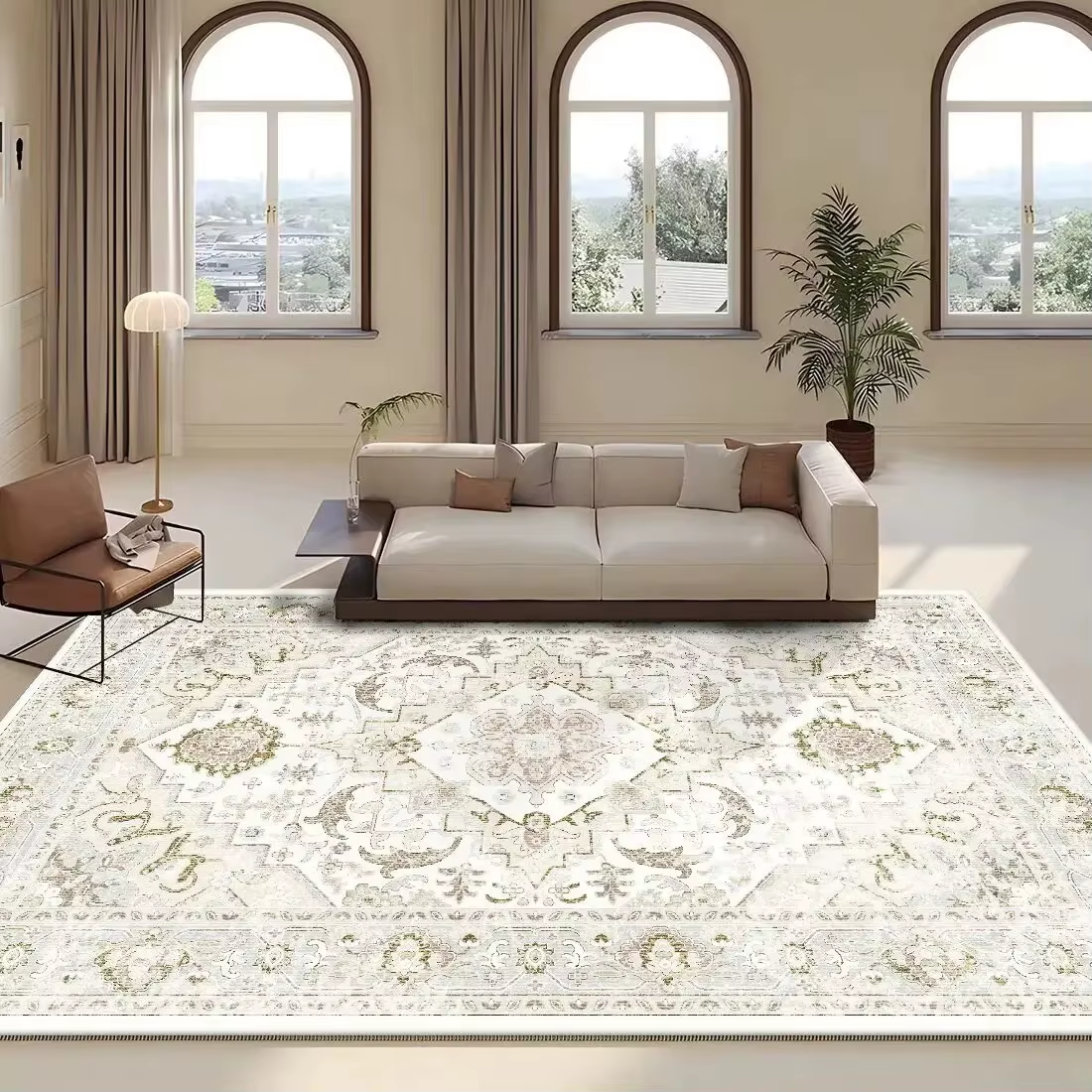 Tapis rétro persan pour salon
