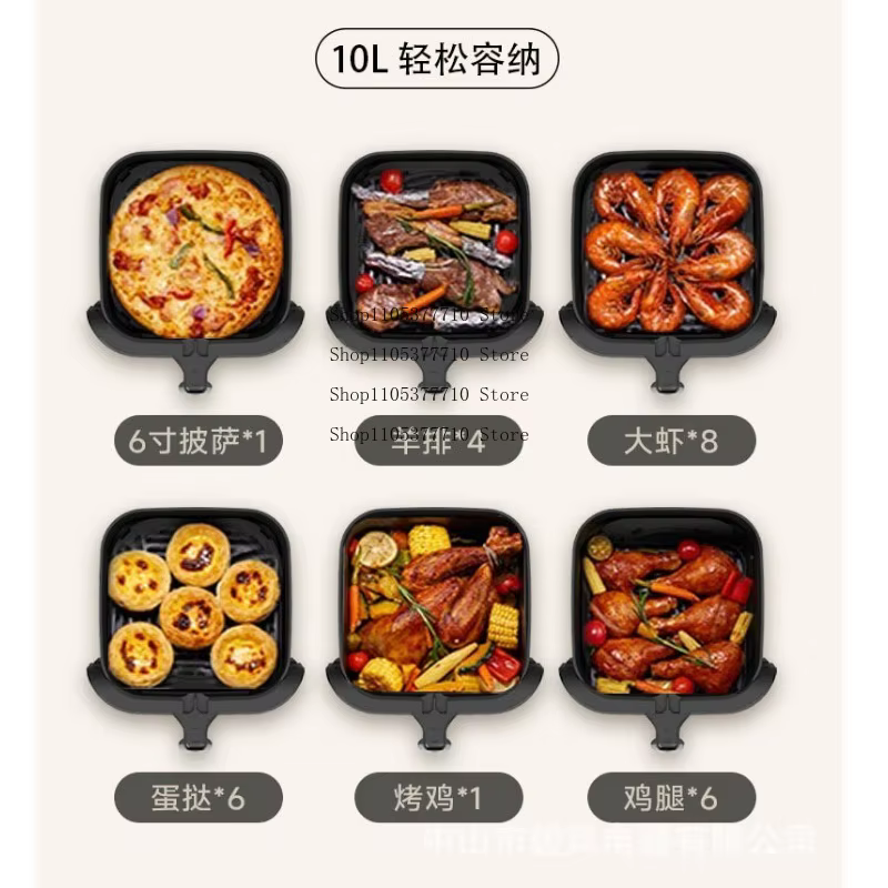 Nouvelle friteuse à air pour usage domestique, pas besoin de retourner les aliments, grande capacité, machine de cuisson électrique à air.