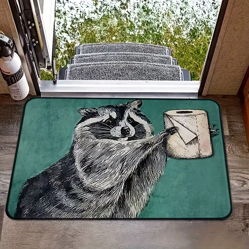 VIKAMA – tapis en tissu raton laveur gris