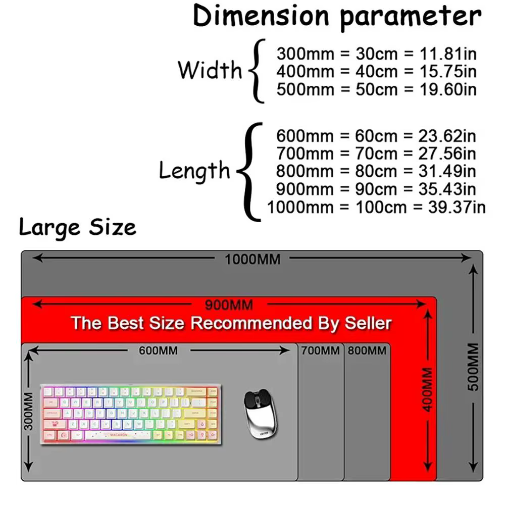 Tapis de souris rose Kawaii, Base en caoutchouc de grande taille, accessoires de bureau antidérapants, tapis de clavier pour bureau et Gamer, tapis de décoration