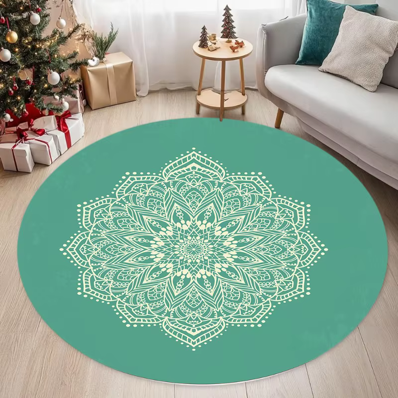 Tapis imprimé circulaire de Style ethnique bohème Vintage