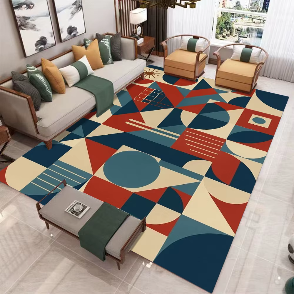 Tapis à imprimé géométrique