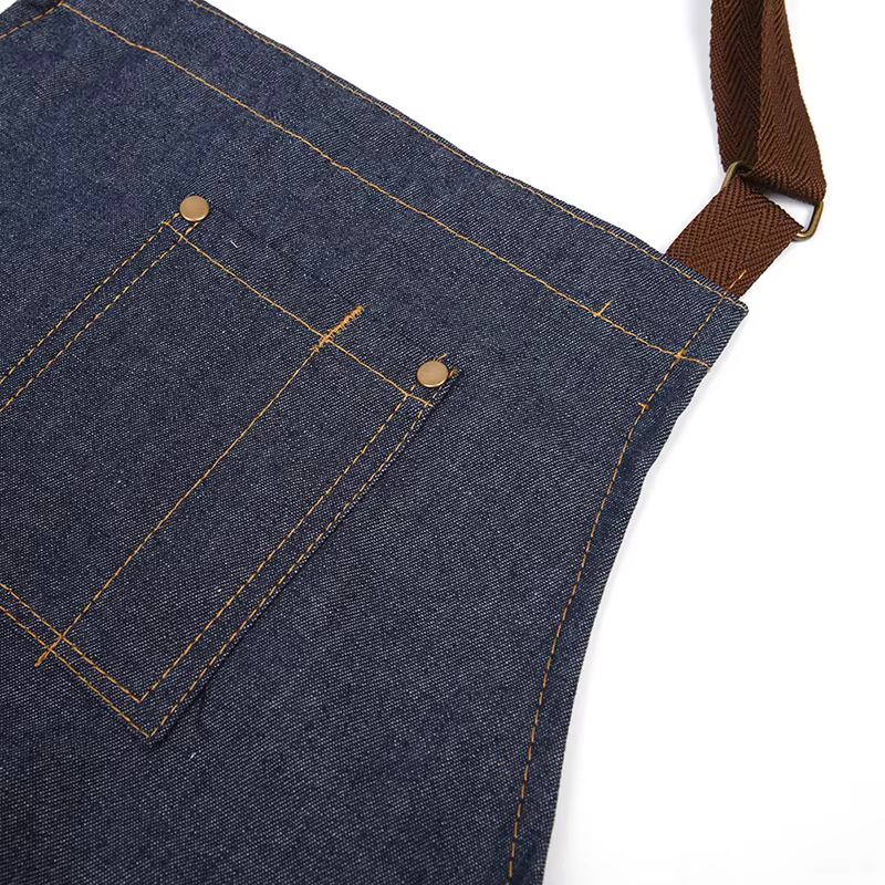 Adultes Denim bleu cuisine cuisine Restaurant travail bavoir tablier robe avec poche
