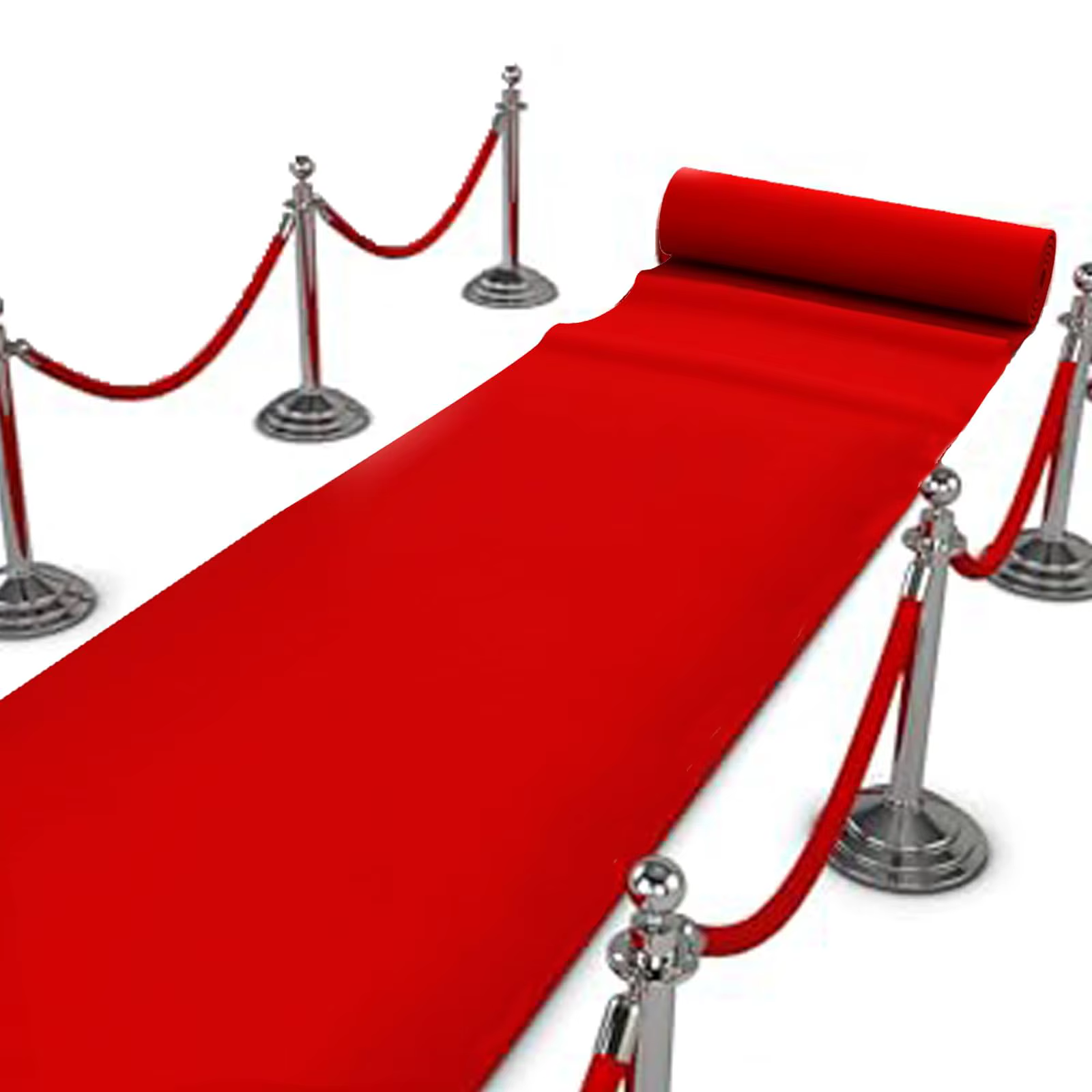 Tapis de Couloir Rouge Uni pour Mariage