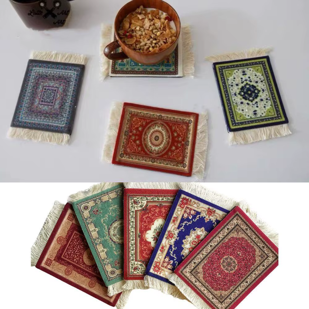 Sous-verres persans, Mini tapis tissé