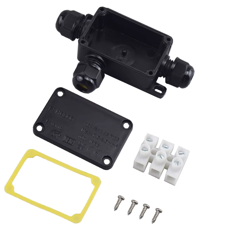 Boîte de jonction électrique étanche IP66 à 3 voies pour extérieur avec borne 450V pour éclairage LED
