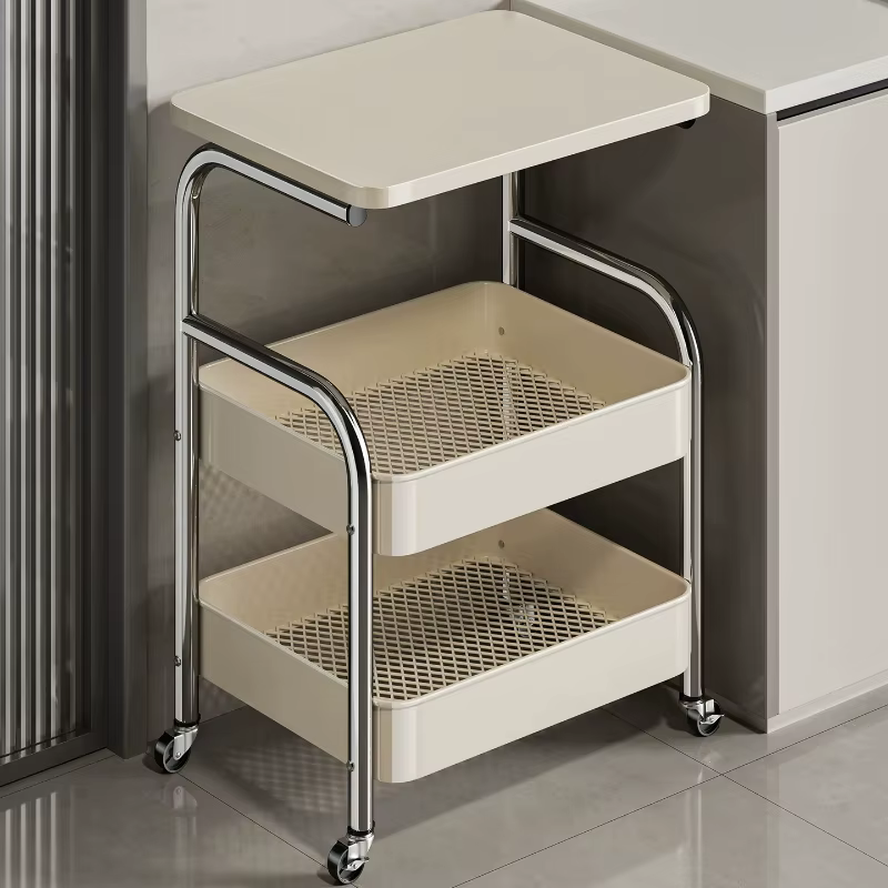 Îlots de cuisine et chariots de rangement mobiles multifonctionnels pour la maison, étagère de rangement multi-niveaux, meuble de rangement