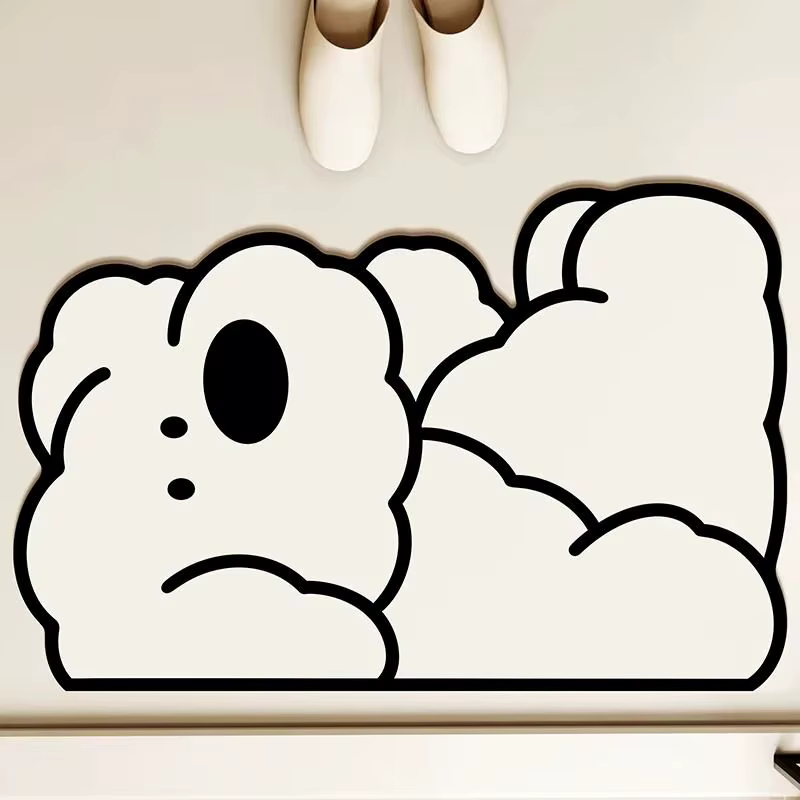 Tapis VIKAMA de style coréen couleur crème
