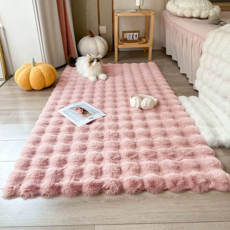 Tapis en Faux lapin pour chambre à coucher