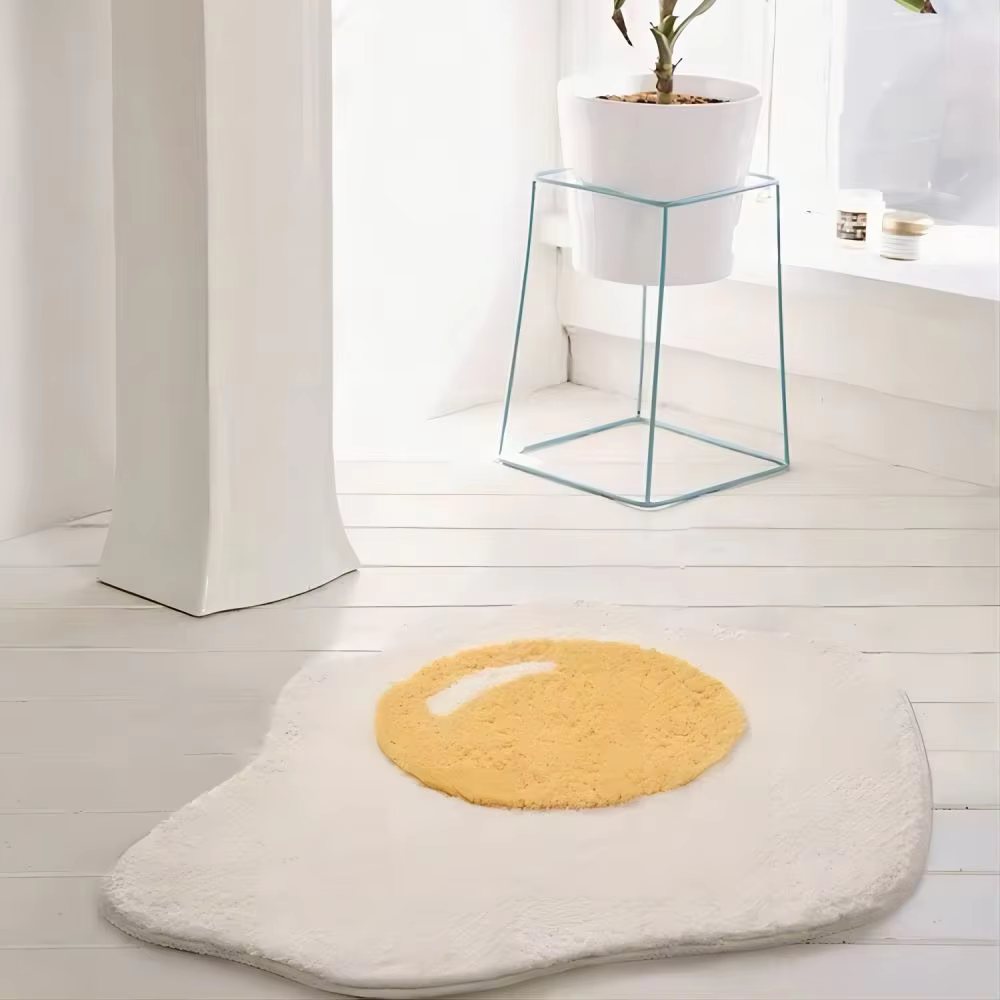 VIKAMA dessin animé poché oeuf tapis salon canapé Table basse
