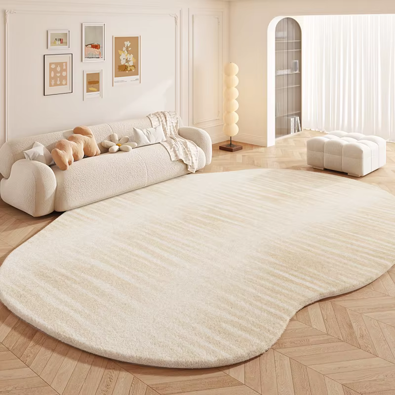 Tapis en peluche de Style crème