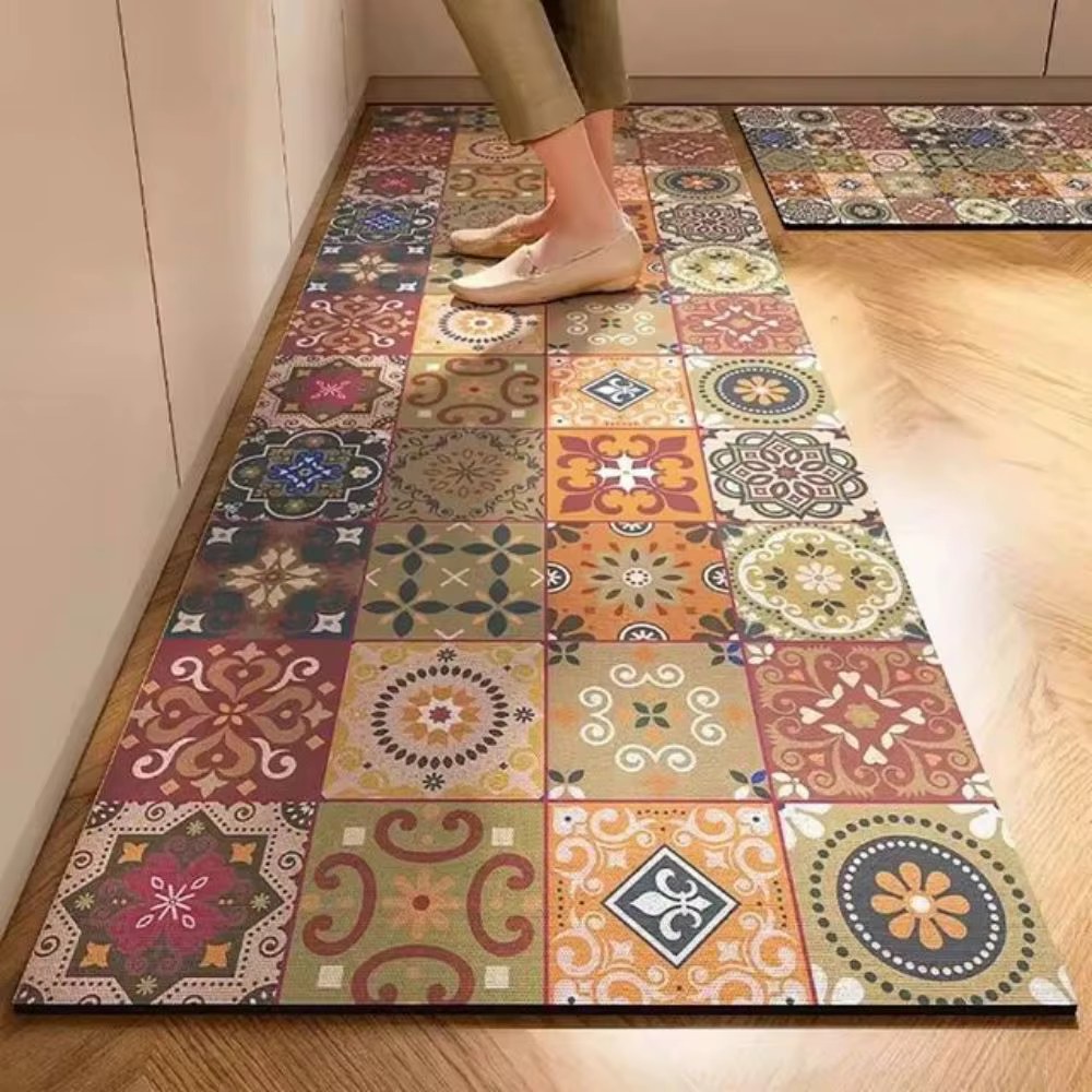 Les tapis de sol en velours cristal de cuisine américaine IKAMA sont absorbant l'eau