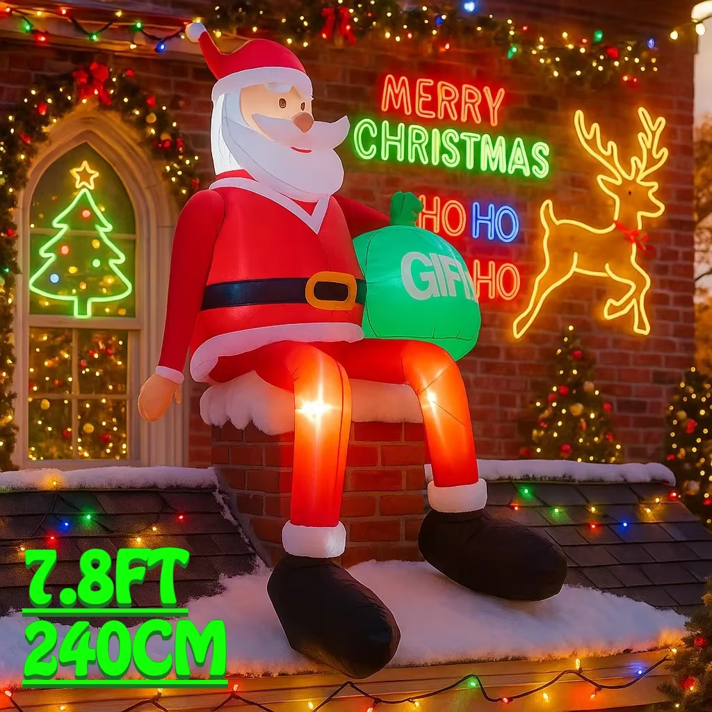 Décorations de noël gonflables au néon