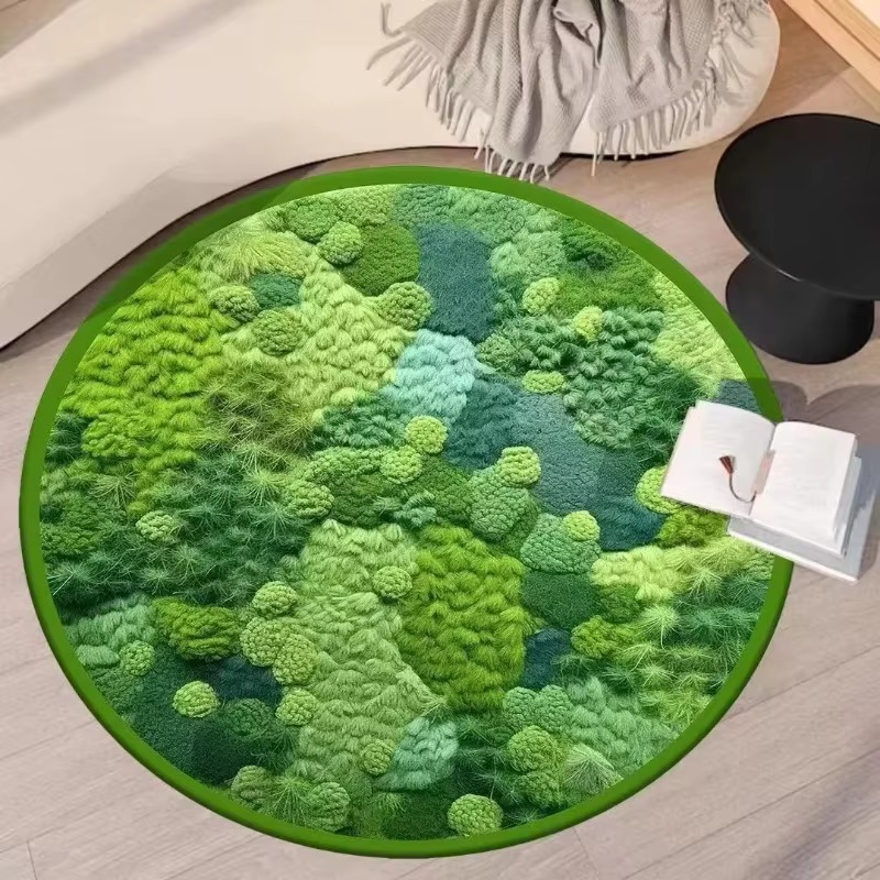Tapis rond en Imitation cachemire