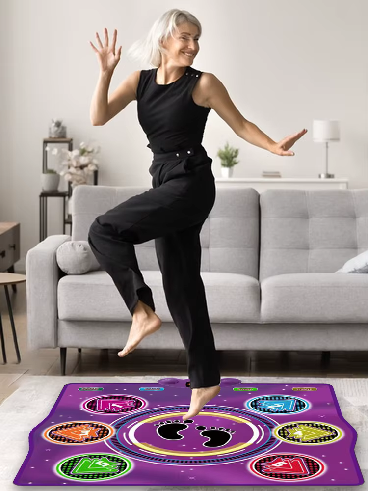 Tapis de danse avec lumières LED, tapis de danse électronique, tapis de jeu de musique familiale pour enfants et adultes pour l'exercice et les jeux