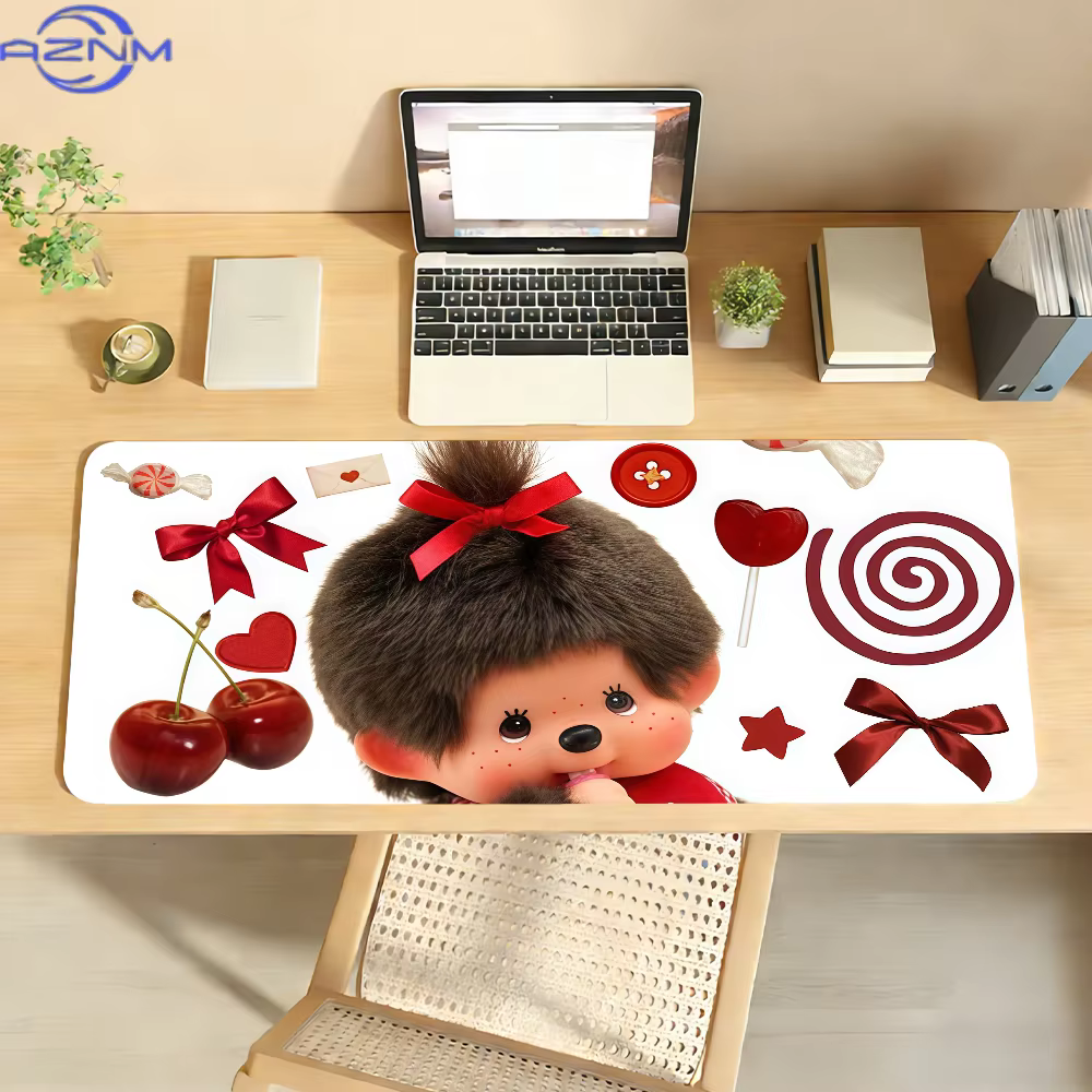Tapis de souris M-Mon-chhi-chiES pour le bureau, les jeux et les claviers, antidérapant, grand format, imperméable