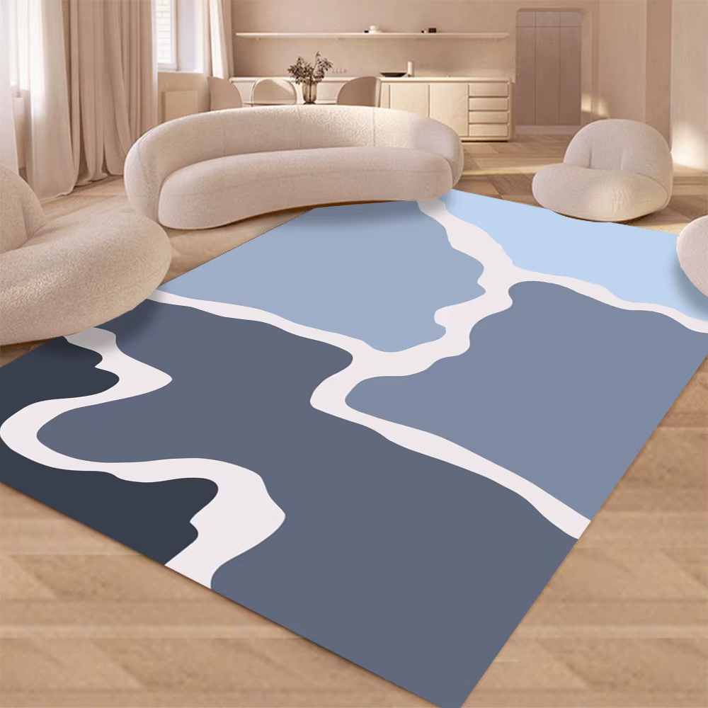 Tapis de sol minimaliste à points dégradés violets